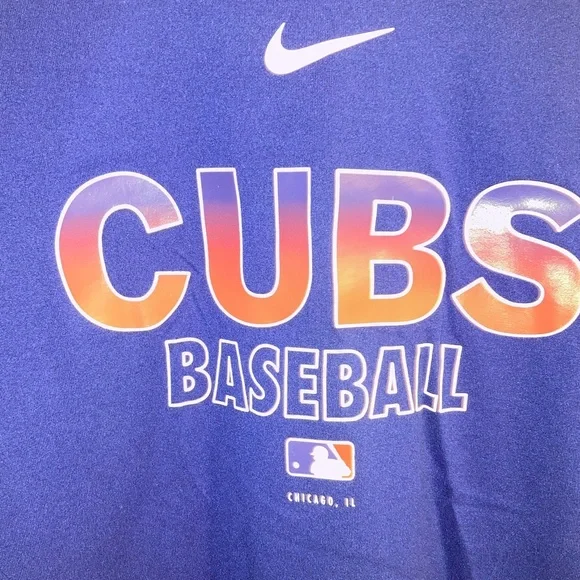 Nike Blue Cubs Baseball Tee dry fit - Picture 3 of 4